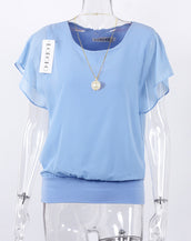 Chiffon Short Sleeves Shirt