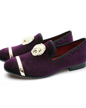 Gold Top Men Velvet Shoes