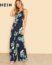 Print Wide Leg Women Jumpsuit