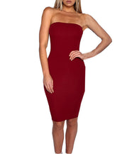 Sleeveless Solid Tube Dress