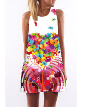 Floral Print Chiffon Women Dress