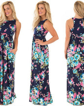 Floral Print Long Dress Women Dress
