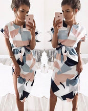 Floral Print Long Dress Women Dress