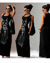Floral Print Long Dress Women Dress