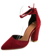Thick Heels Ankle Lace Women Pumps