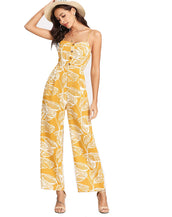 Palm Leaf Print Women Jumpsuit