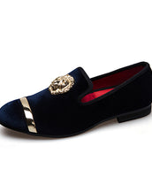 Gold Top Men Velvet Shoes