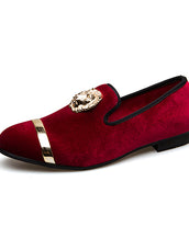 Gold Top Men Velvet Shoes