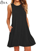 Sleeveless Short Casual Shift Dresses
