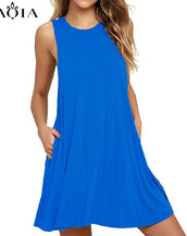 Sleeveless Short Casual Shift Dresses