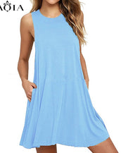 Sleeveless Short Casual Shift Dresses