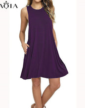 Sleeveless Short Casual Shift Dresses