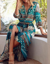 Bohemia Floral Print Women Dress