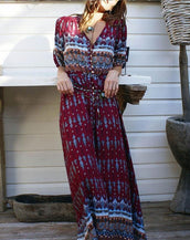 Bohemia Floral Print Women Dress