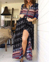 Bohemia Floral Print Women Dress