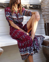 Bohemia Floral Print Women Dress