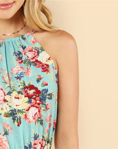 Backless Halter Sleeveless Ladies Jumpsuit