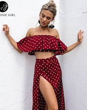 Off Shoulder Vintage Long Dress
