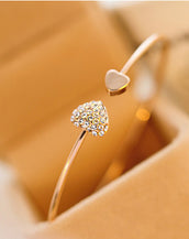 Crystal Double Heart Bracelet for Women