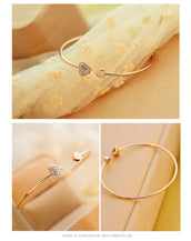 Crystal Double Heart Bracelet for Women