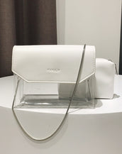 Leather Transparent Shoulder Bag for Ladies