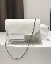 Leather Transparent Shoulder Bag for Ladies