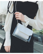 Leather Transparent Shoulder Bag for Ladies