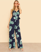 Print Wide Leg Women Jumpsuit