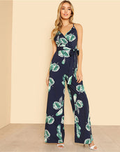 Print Wide Leg Women Jumpsuit
