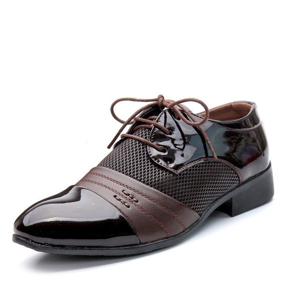 Hollow Outs Leather Men Dress Shoes