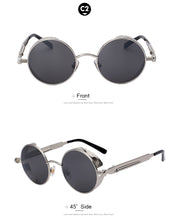 Round Metal Sunglasses for Men Women