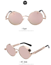 Round Metal Sunglasses for Men Women