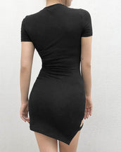 Bodycon O-Neck Mini Dress