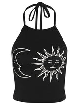 Backless Halter Sleeveless Crop Top Shirt