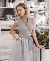 Stripe Sleeveless Patchwork Dress