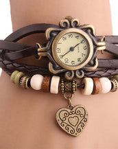 Heart Vintage Wrap Watch