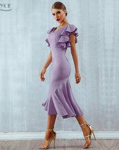 Butterfly Sleeveless Backless Mermaid Dress