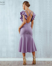 Butterfly Sleeveless Backless Mermaid Dress