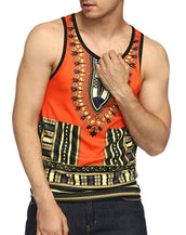 Retro Ethnic Floral Print Men Vest