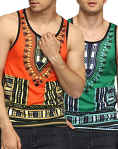 Retro Ethnic Floral Print Men Vest