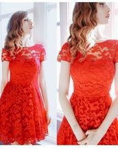 Hallow Out Lace Female Slim Dress