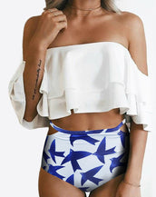 Ruffle Vintage Female Bikini Set