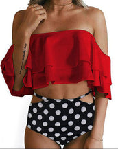 Ruffle Vintage Female Bikini Set