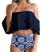 Ruffle Vintage Female Bikini Set