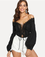 Trim Plunge Neck Women Bodysuit