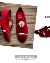 Gold Top Men Velvet Shoes