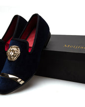 Gold Top Men Velvet Shoes