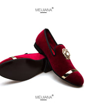 Gold Top Men Velvet Shoes