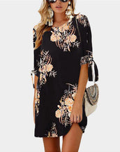 Off Shoulder Floral Print Chiffon Dress