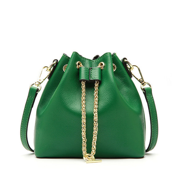 Bucket Leather Cross body Bag for Women